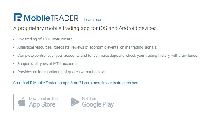 RoboMarkets app
