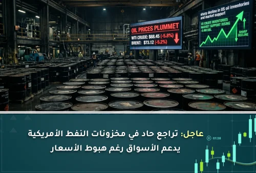 عاجل تراجع حاد في مخزونات النفط الأمريكية يدعم الأسواق رغم هبوط الأسعار