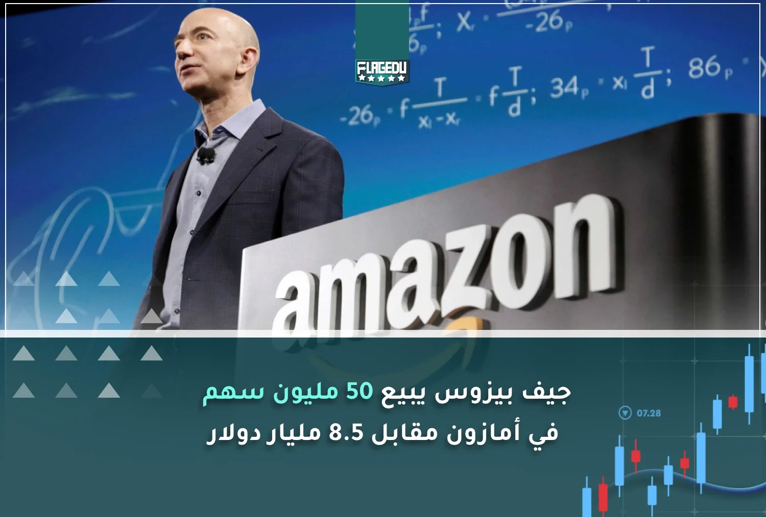 جيف بيزوس يبيع 50 مليون سهم  في أمازون مقابل 8.5 مليار دولار