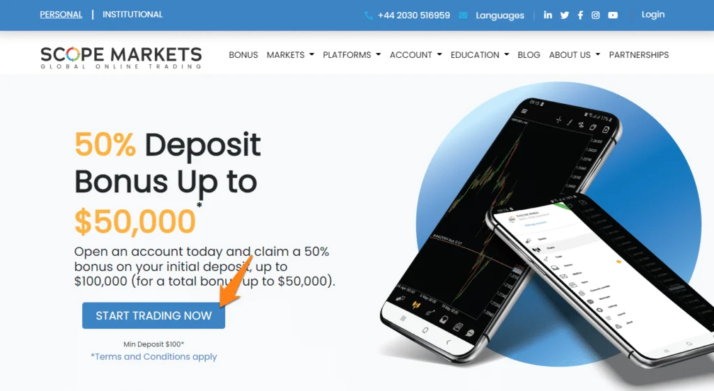 open your account