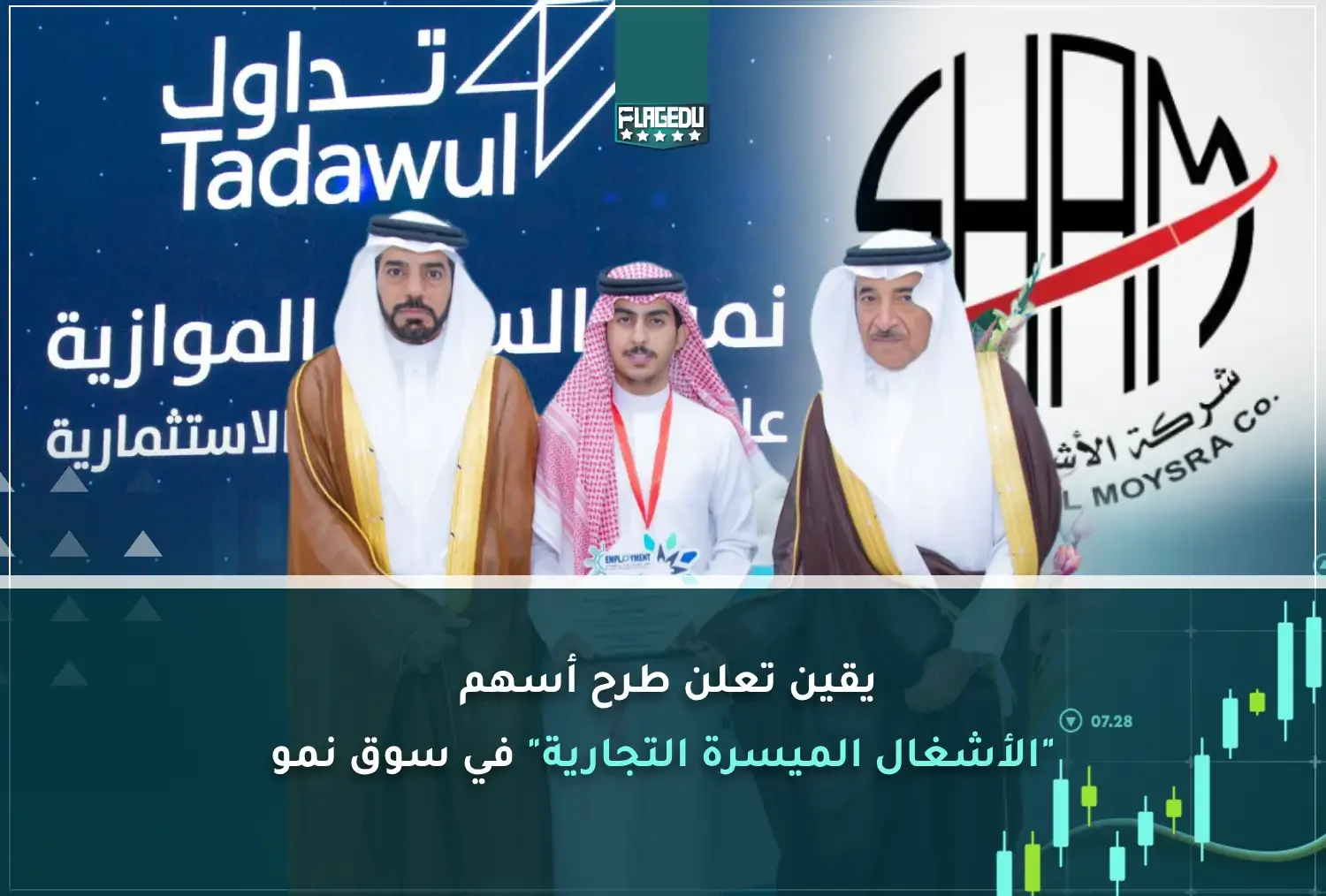 يقين تعلن طرح أسهم  الأشغال الميسرة التجارية  في سوق نمو